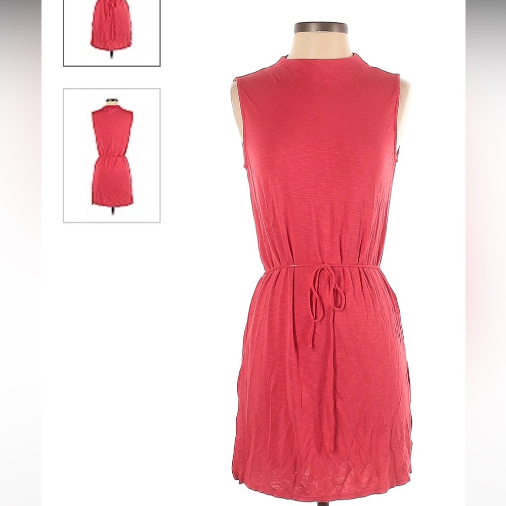 🌸 NWT Anthropology Dolan Left Coast Red Tie Dress